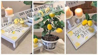 DIY DOLLAR TREE SPRING TABLETOP LEMON TREE