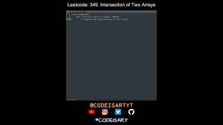 Leetcode 349. Intersection of Two Arrays in Python | Python Leetcode | Python Coding Tutorial | ASMR