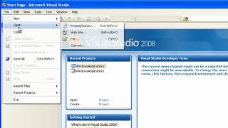 How to Visual Basic 2008 Open your Save project Open