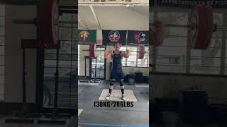 130kg clean and jerk