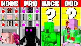 Minecraft Battle: MULTI MOB CRAFTING CHALLENGE - NOOB vs PRO vs HACKER vs GOD ~ Funny Animation