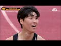 남자 대학부 400mh 경기 월등한 기량으로 결승선 통과한 이준엽 신기록과 금메달 두 마리 토끼를 잡았다