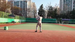 [Tennis practice] Madeul Tennis Court ㅣCourt Level View 마들테니스장🎾