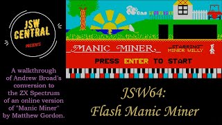 JSW64: Flash Manic Miner walkthrough | ZX Spectrum | JSWCL-148