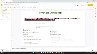 Python Datetime, Python Math,The strftime() Method