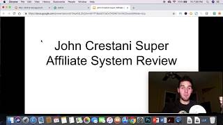 John Crestani 2019 Super Affiliate System 3 0 Review