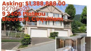 Gorgeous Duplex Style Townhouse at Westwood Plateau, Coquitlam. 4b 3.5b , 4p, Covered Balcony\u0026Patio