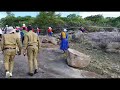 PEOPLE ON THEIR WAY TO ARCHBISHOP LM MANHANGO BURIAL PLACE