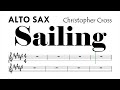 Sailing Christopher Cross Alto Sax Sheet Music Backing Track Play Along Partitura