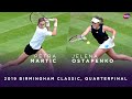 Petra Martic Vs Jelena Ostapenko 2019 Birmingham Classic Quarterfinal Wta Highlights