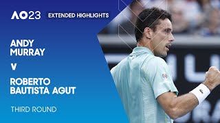 Andy Murray v Roberto Bautista Agut Extended Highlights | Australian Open 2023 Third Round
