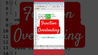cpp function overloading