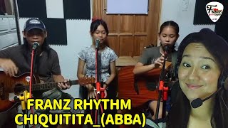 FRANZ RHYTHM CHIQUITITA_(abba) Acoustic Trio cover Father & Kids @FRANZRhythm - reaction