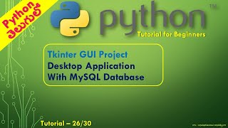 Python Tutorial 26/30: Tkinter project with MySQL Database Part-5
