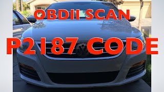 OBDII scan on VW P2187 code