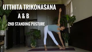 Utthita Trikonasana || Ashtanga Yoga || 2nd posture of standing sequence