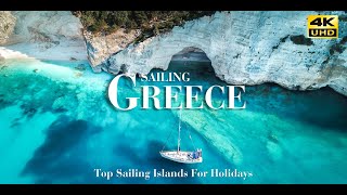 Greece Sailing 4K - Top Holiday Islands with Relaxed Lo-Fi Chill Music