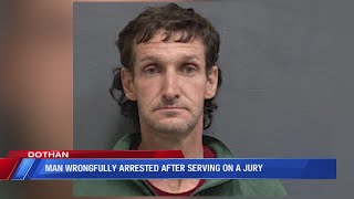 Man wrongfully arrested after serving on a jury