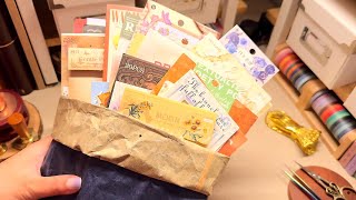 ASMR ✂️他のコラージュから残った素材だけを使ってコラージュ#4✂️ Aesthetic journaling scrapbooking collage / Vintage stationery