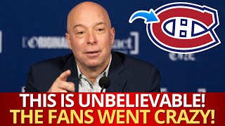 HABS JUST BROUGHT OUT SOME BOMBASTIC NEWS! THIS IS WHAT EVERYONE WANTED! CANADIENS NEWS