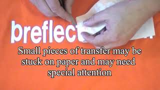 iron on reflective letters instruction - domestic iron