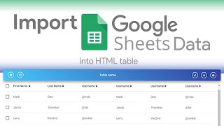 Bootstrap 5 table from a Google Sheet - JSON TUTORIAL [2021]