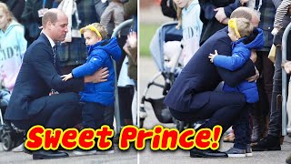 Prince William gives sweet hugs to the little fans 💕