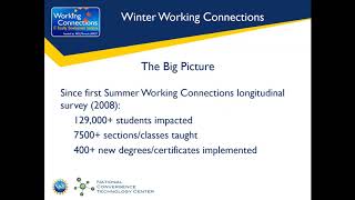 Dec. 2019 - Winter Working Connections Attendee Orientation/National CTC