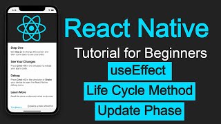 React Native tutorial #24 useEffect hook as ComponentDidUpdate life cycle method