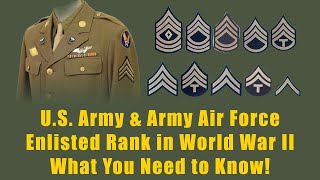 World War II Army and Army Air Force Enlisted Rank and Pay.