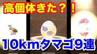 【ポケモンGO】高個体きた？！超久しぶりの10kmタマゴ9連