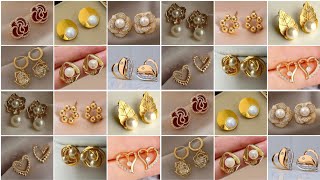 Latest and Beautiful Gold earrings designs for Women ||gold stud earrings design for daily use