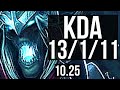 KARTHUS vs KHA'ZIX (JUNGLE) | 13/1/11, 70% winrate, Legendary | EUW Diamond | v10.25