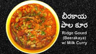 బీరకాయ పాల కూర | Ridge Gourd (Beerakaya) w/ Milk Curry  | Recipes | Shobhayamanamu