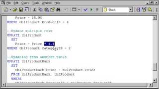 SQL SERVER Tutorial - T-SQL: Updat a row - Update multiple rows- Update Another Table