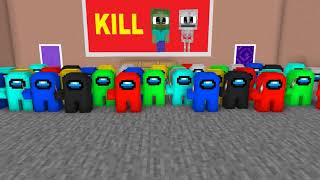 Minecraft Mobs : AMONG US BUT WITH 100 IMPOSTOR - Minecraft Animation