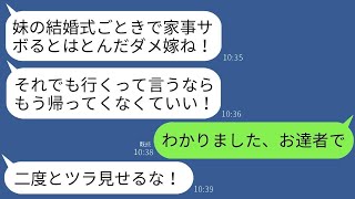 妹の結婚式に向かう私に、同居している義両親が突然熱いお茶をかけてきた。義母は「家事をサボる嫁は二度と戻ってくるな」と言っていたが、私がその通りに永遠に帰らなかったら義実家は大変なことになった。