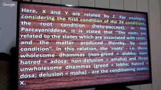 Abhidhamma Lecture (English) January 15, 2016 (24 universal conditional relations - Part 1)