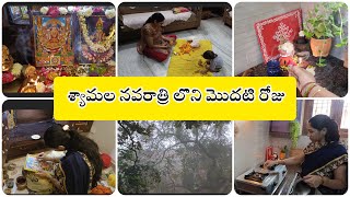 Full dayvlog||చాలా తొందరగా చేద్దామనుకున్న ||మా వాడి తెలివి || 1వ రోజు శ్యామల దేవి నవరాత్రి |ARS Home