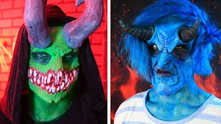Trying DIY Spooky SFX Halloween Makeup NOT by 5-MinuteCrafts