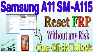 Samsung A11 SM-A115FXXS2BVA1 Reset FRP UNLOCK android 11 One-CLICK BY DFT Pro #Gsmsanjoy