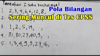 Menentukan Dua Suku Berikutnya pada Pola Bilangan yang Diberikan