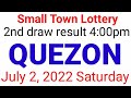 STL - QUEZON July 2, 2022 2ND DRAW RESULT