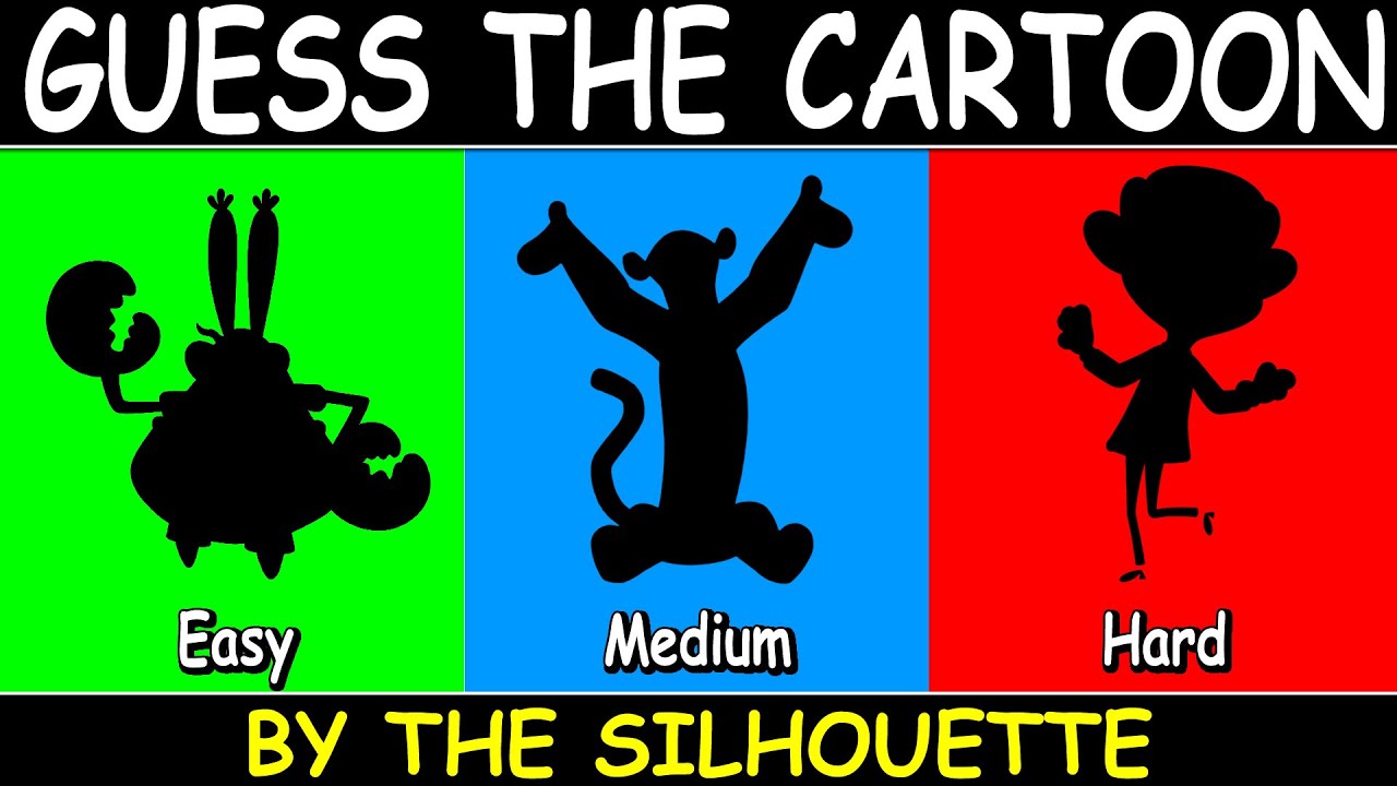 Guess The Cartoon Silhouette | Easy To Hard - YouTube