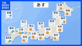 明日の天気・気温・降水確率・週間天気【1月5日 夕方 天気予報】｜TBS NEWS DIG