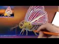 pastel drawing tutorial colorful moth on pastelmat