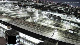 【アーカイブ】尾久駅ライブカメラ　尾久車両センター　カシオペア・四季島_2025.1.13