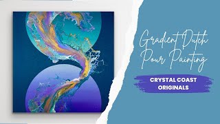 Stunning Out of this World Circle Gradient Dutch Pour Abstract Fluid Art Acrylic Pour Painting