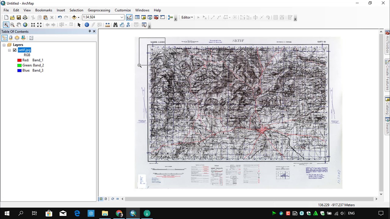 Georeferencing In Arcmap Tutorial Youtube