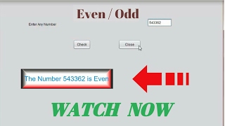 How to Make JAVA “Even / Odd Number” Checking Application